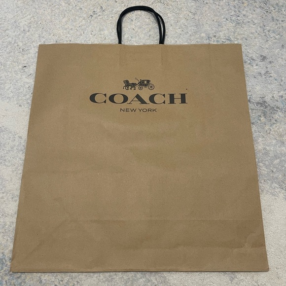 Brand New Size Large Coach Signature Paper Shopping Tote Bag 18.5” X 18” X 6.8” - Picture 2 of 8